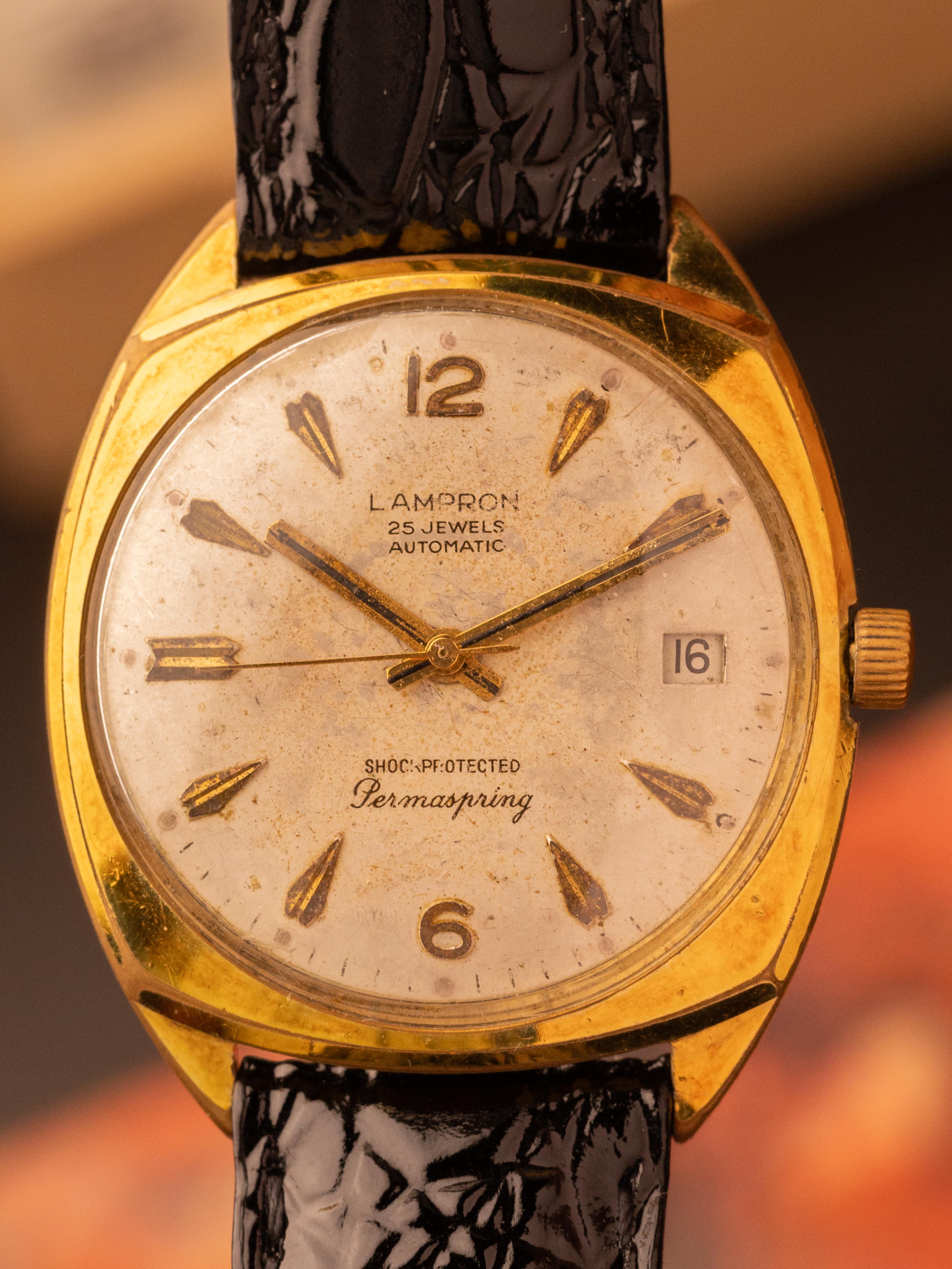 Lampron 25 Jewels Permaspring (Ref. 352872) [Rare Collectible] – [38mm] Automatic Movement