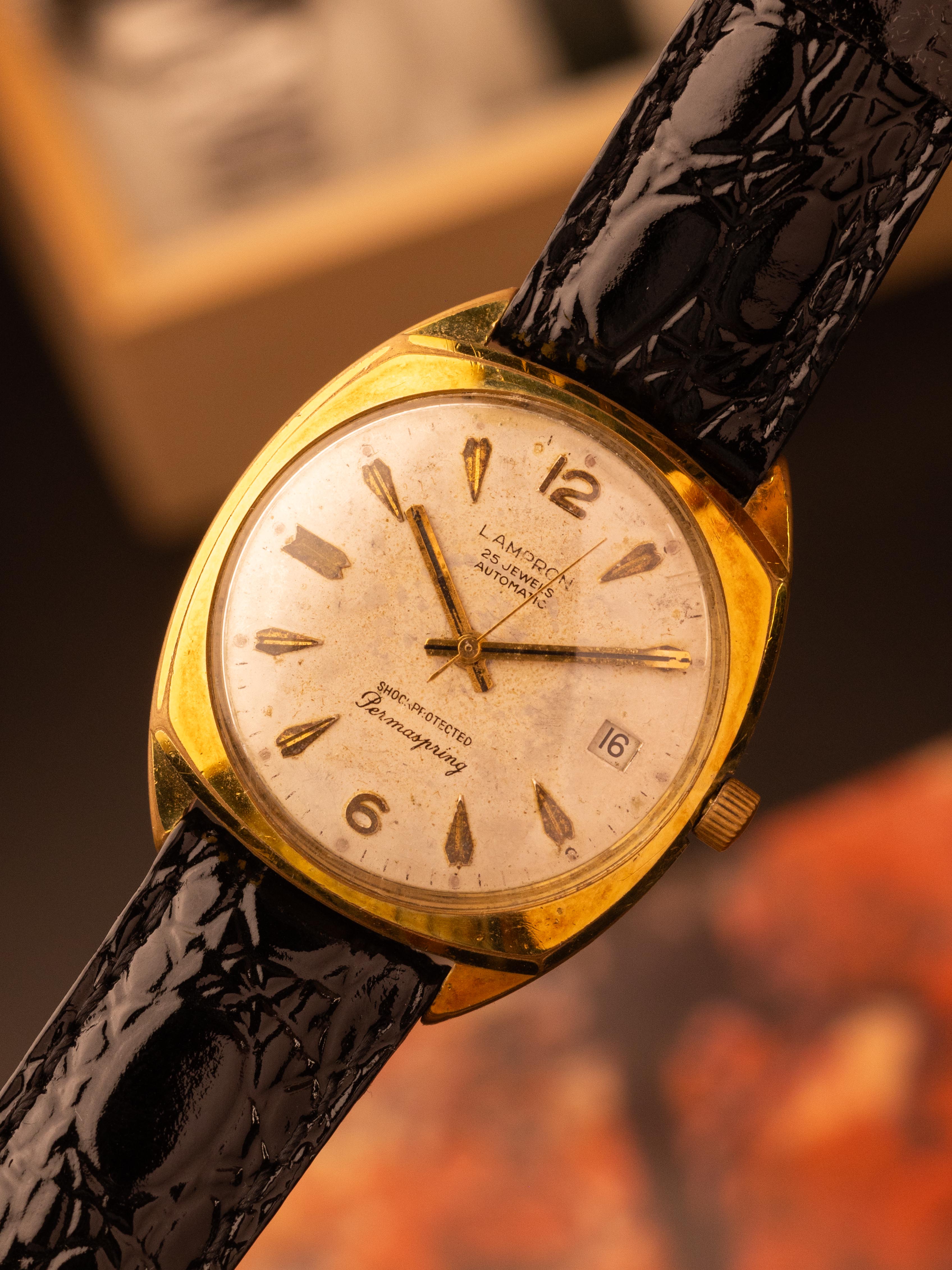 Lampron 25 Jewels Permaspring (Ref. 352872) [Rare Collectible] – [38mm] Automatic Movement