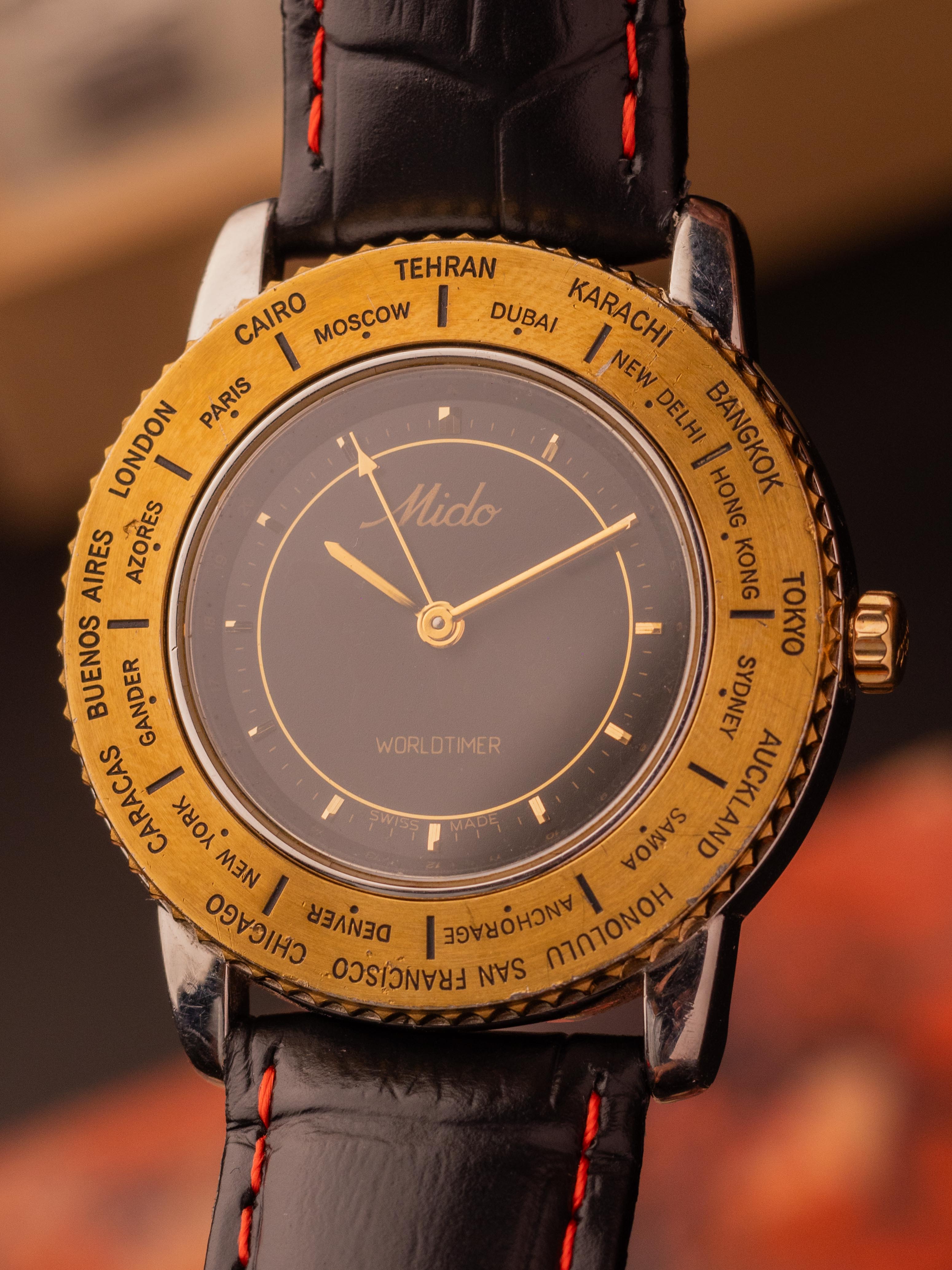 Mido World Timer (42mm, ETA Quartz) – Ref. 5200