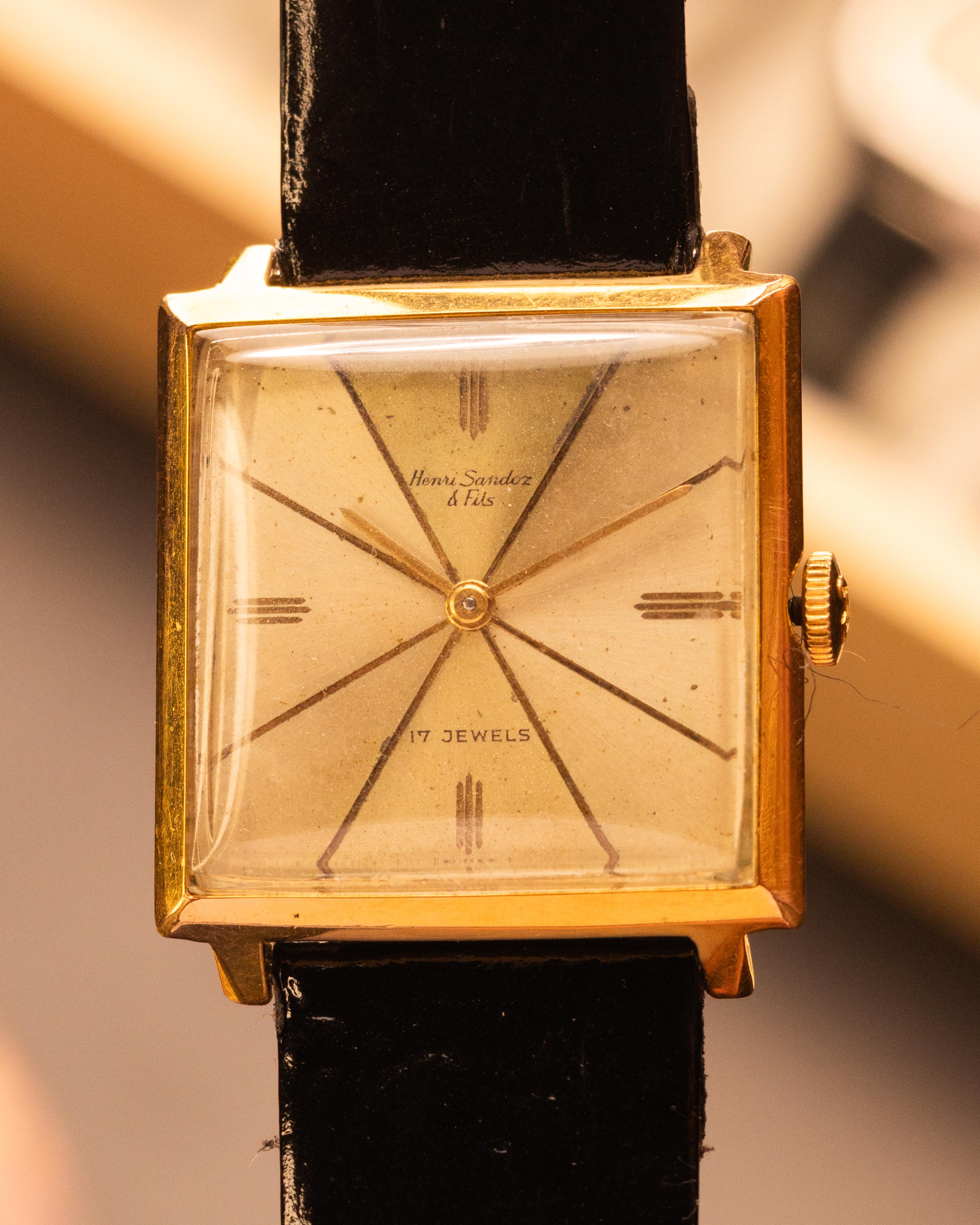 Henri Sandoz & Fils Square Tank (30x33mm, Manual)