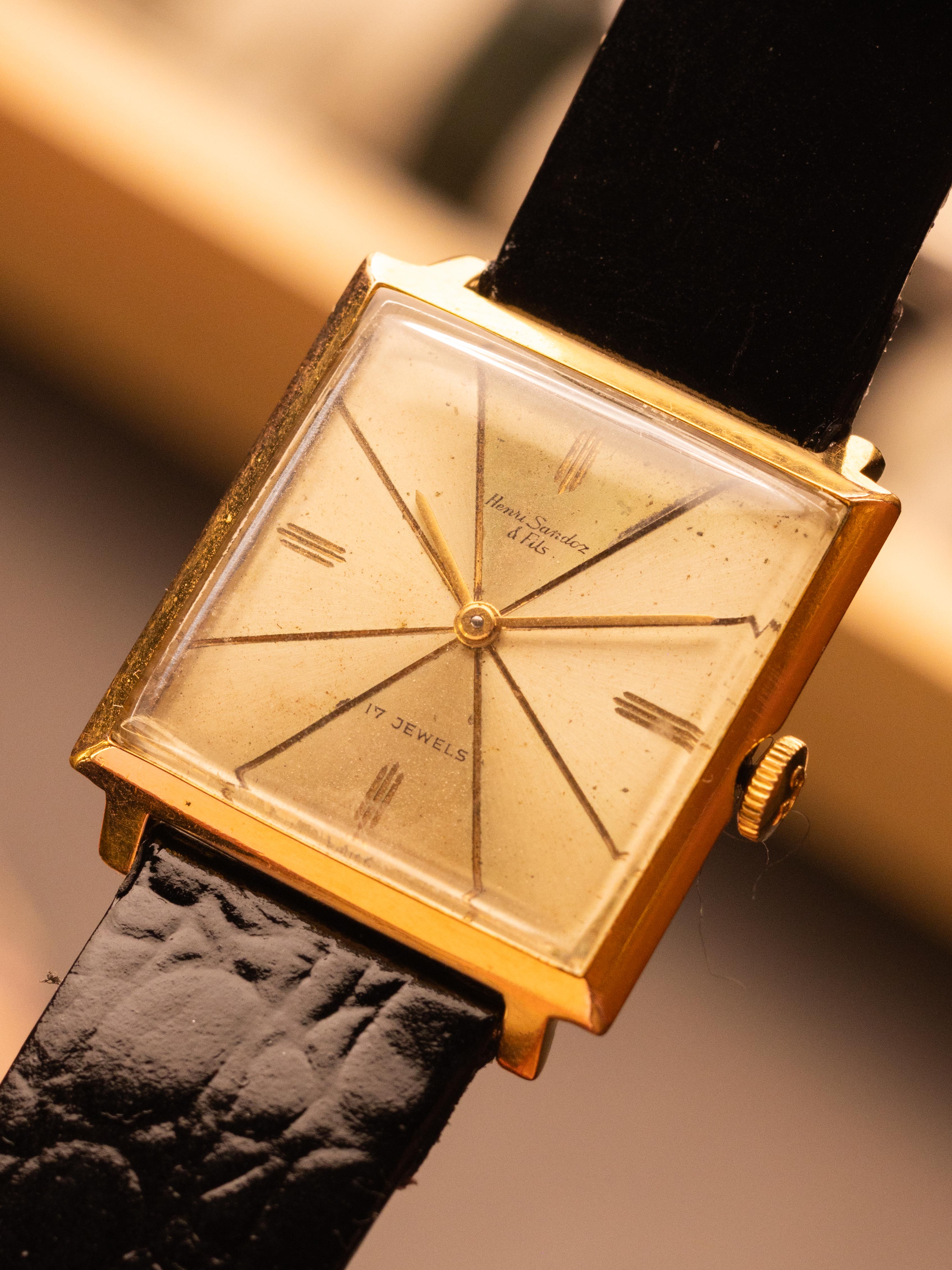 Henri Sandoz & Fils Square Tank (30x33mm, Manual)