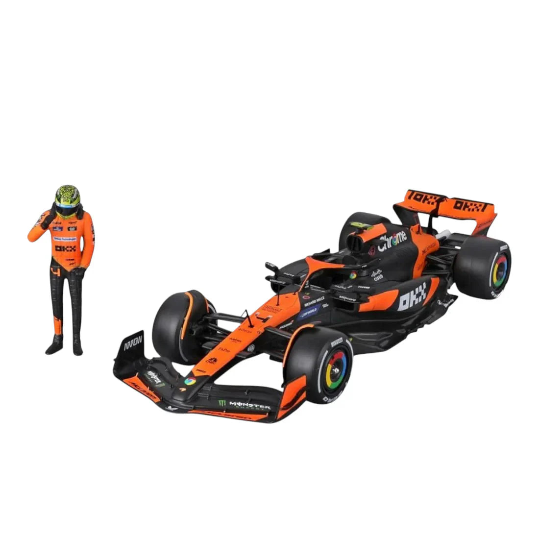 Bburago - 1 : 24 Diecast Scale Model -  Official Licensed Product - F1 Mclaren Mcl38 Miami Grand Prix 2024 4 Lando Norris