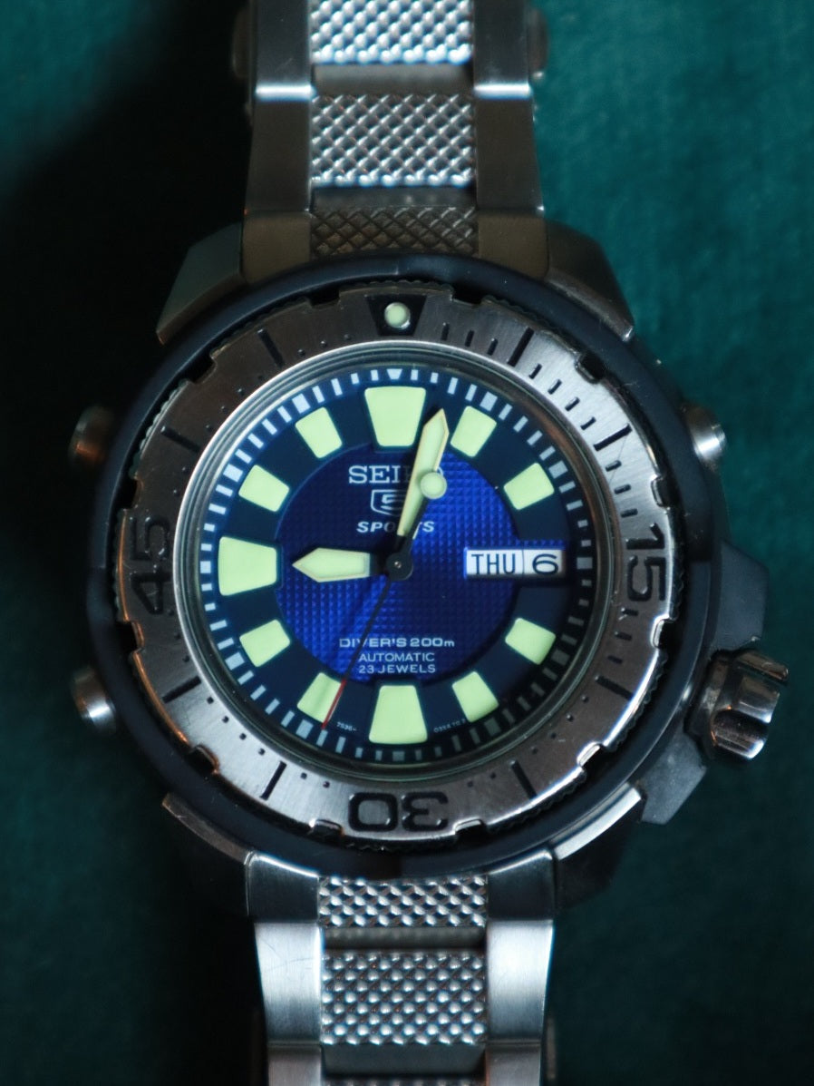 Seiko 5 Frankenmonster Blue Dial (Ref. 7S36-02S0) (47mm;Automatic)