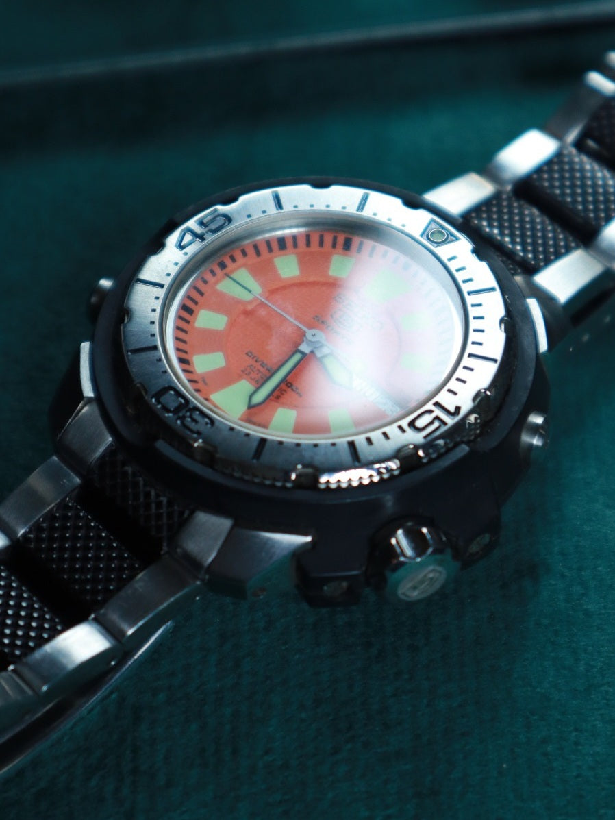 Seiko 5 Frankenmonster Orange Dial (Ref. 7S36-02S0) (47mm; Automatic)