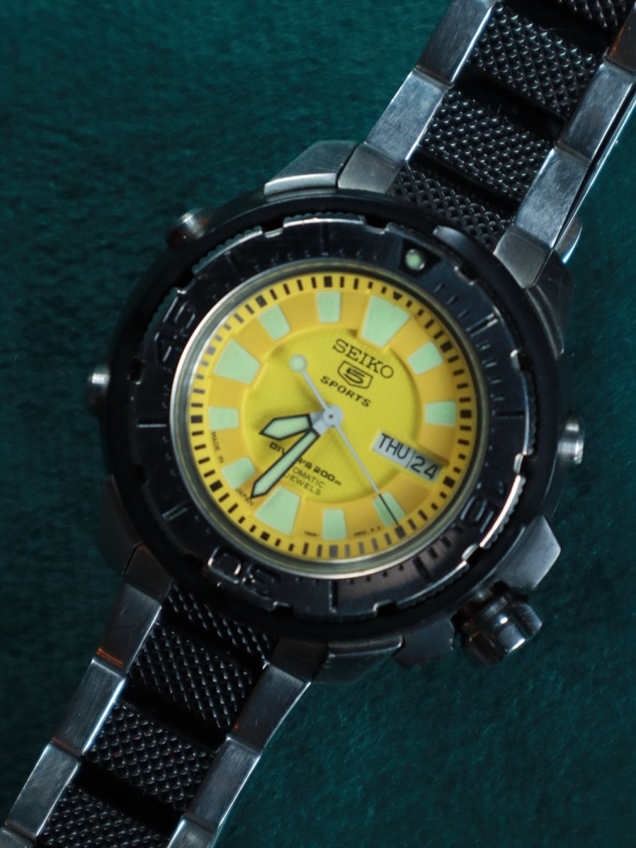 Seiko 5 Frankenmonster Yellow Dial (Ref. 7S36-02S0) (47mm;Automatic)
