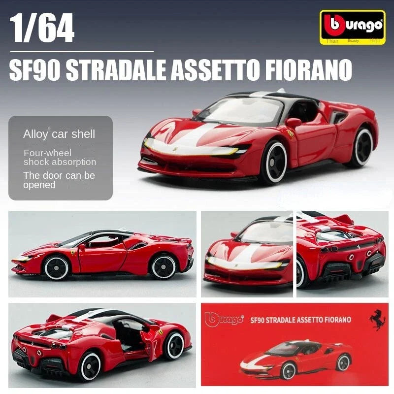 Official Bburago SF90 Stradale Assetto Fiorano - 1 : 64 Diecast Scale Model