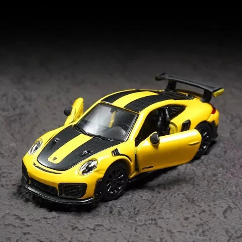 Official Bburago Porsche 911 GT2 RS Yellow - 1 : 64 Diecast Scale Model