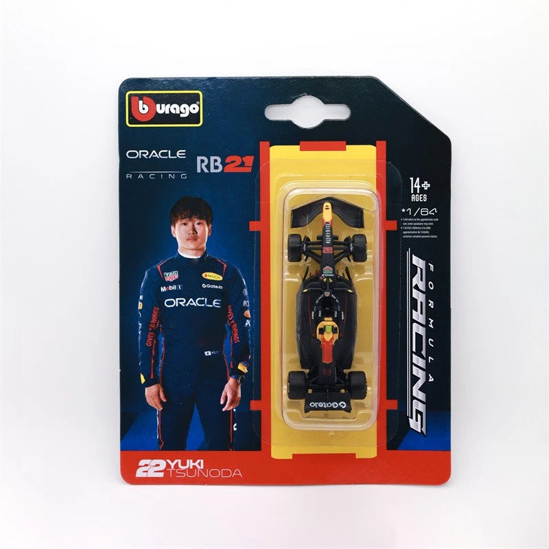 Official Bburago Formula Racing 1:64 - Oracle Red Bull RB21 #22 Yuki Tsunoda