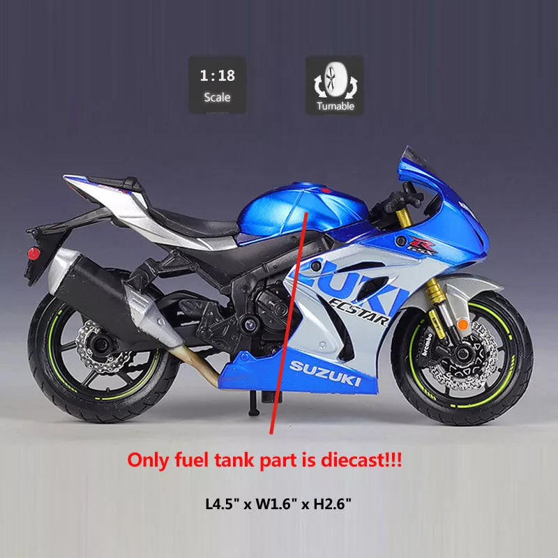 Bburago - 1 : 18 Diecast Scale Model -  Official Licensed Product - Suzuki GSX-R1000R 2021
