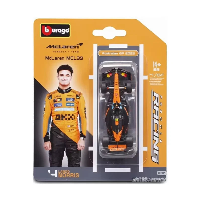 Official Bburago Formula Racing F1 Team 1:64 - McLaren MCL39 4 Lando Norris