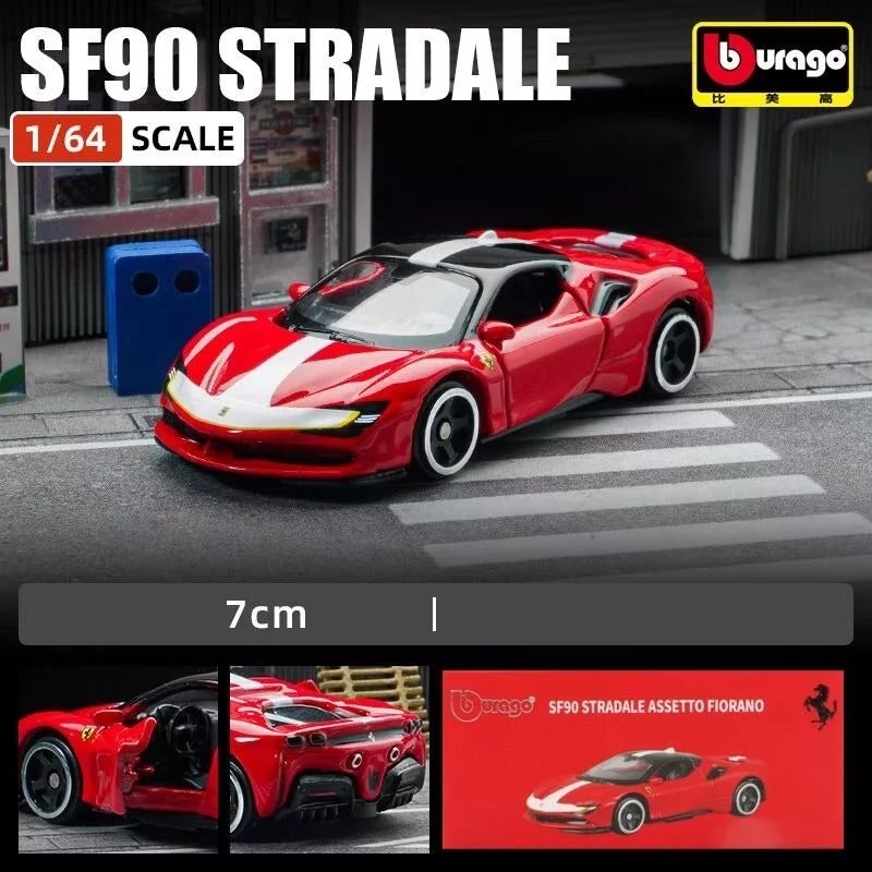 Official Bburago SF90 Stradale Assetto Fiorano - 1 : 64 Diecast Scale Model
