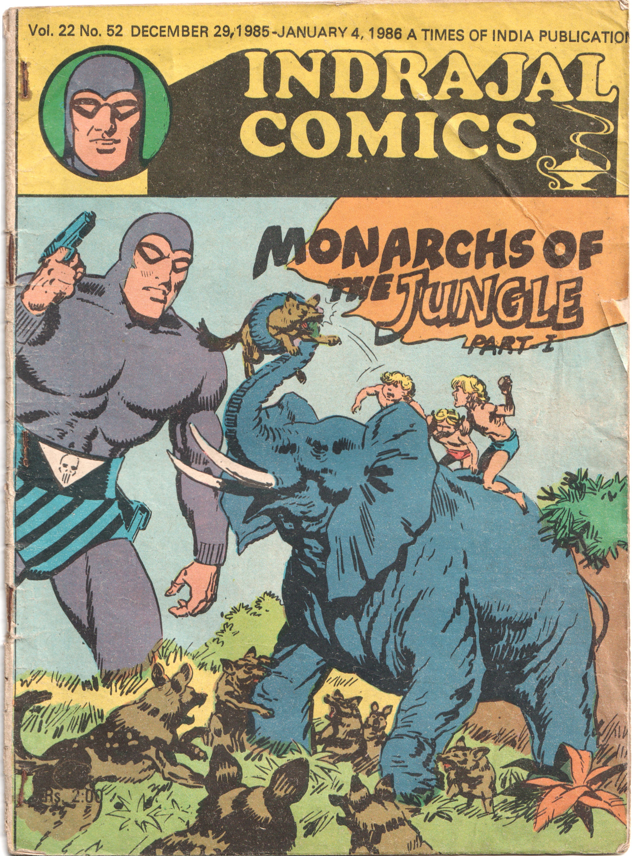 Indrajal Comics - Monarchs Of The Jungle Part 1 (Issue No. - Vol. 22 No. 52)