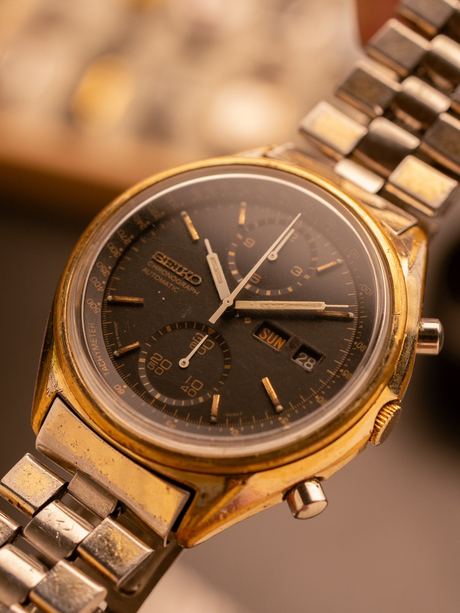 Seiko Golden Panda Chronograph (Ref. 6138-8020) (41mm; Automatic