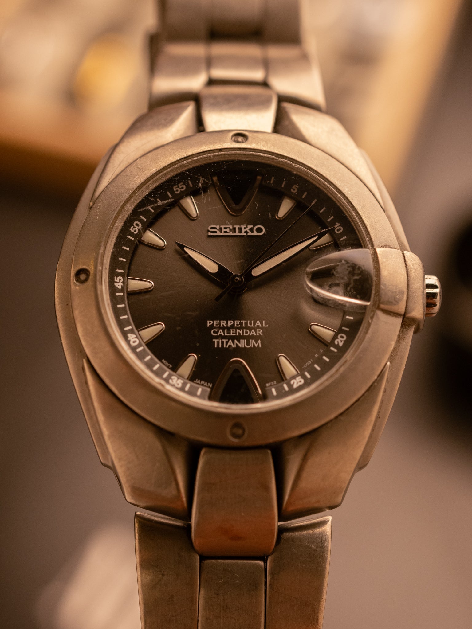 Seiko Perpetual Calender Titanium (Ref. 8F32-0049) (39mm; Quartz
