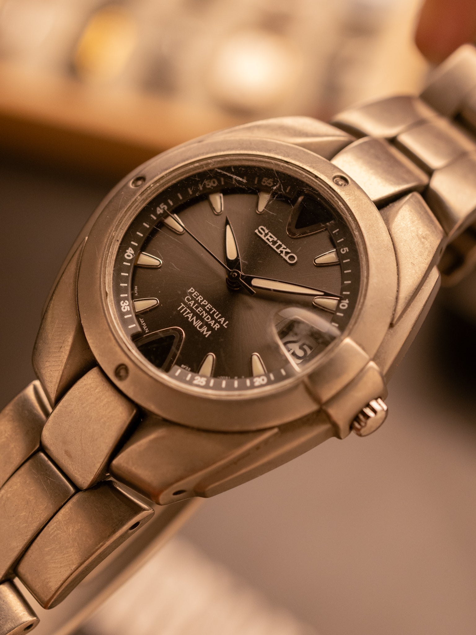 Seiko Perpetual Calender Titanium (Ref. 8F32-0049) (39mm; Quartz