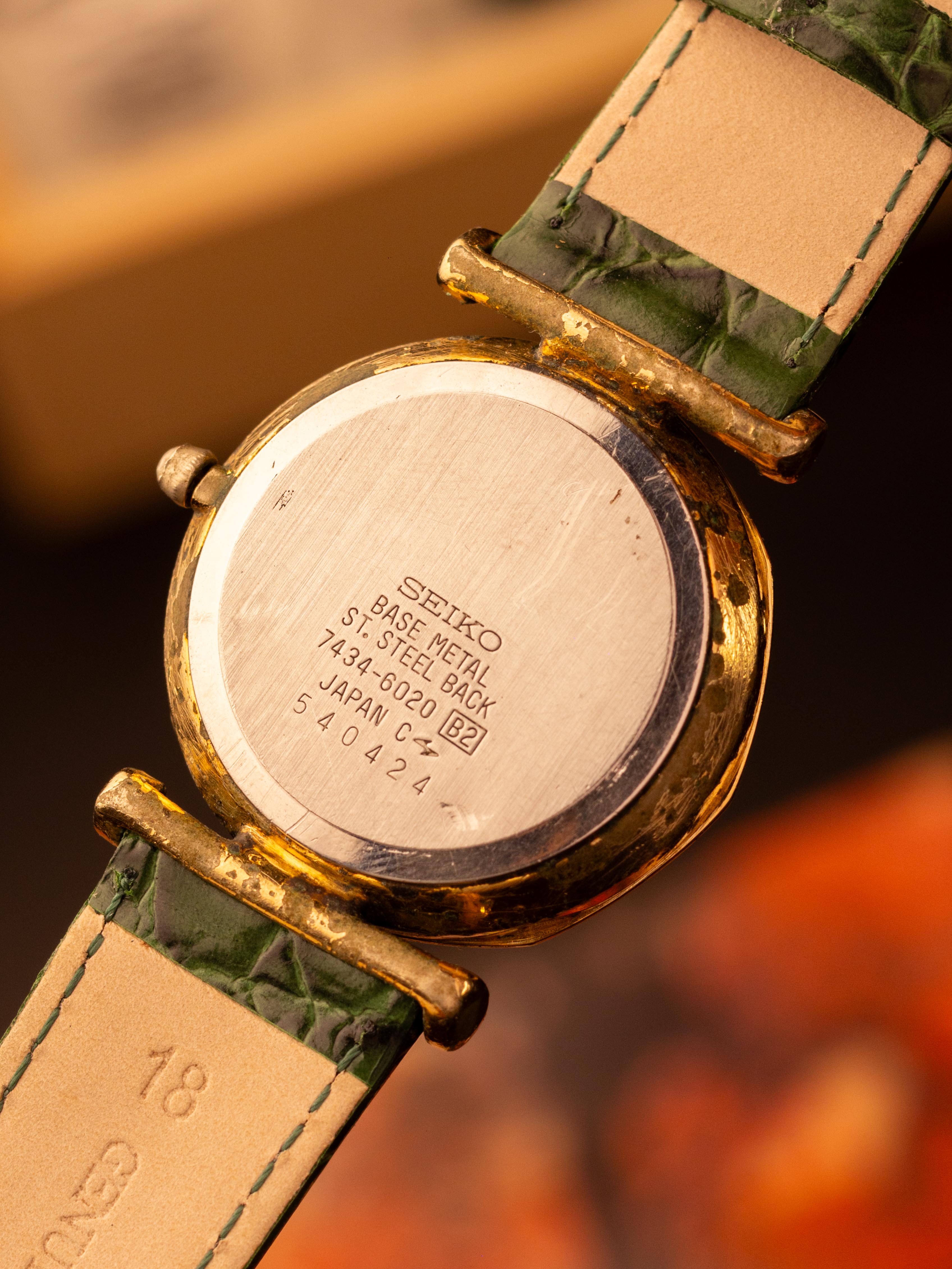 Seiko Moonphase (35mm, Quartz) – Ref. 7434-6020 [Extremely Rare Hexagon Case]