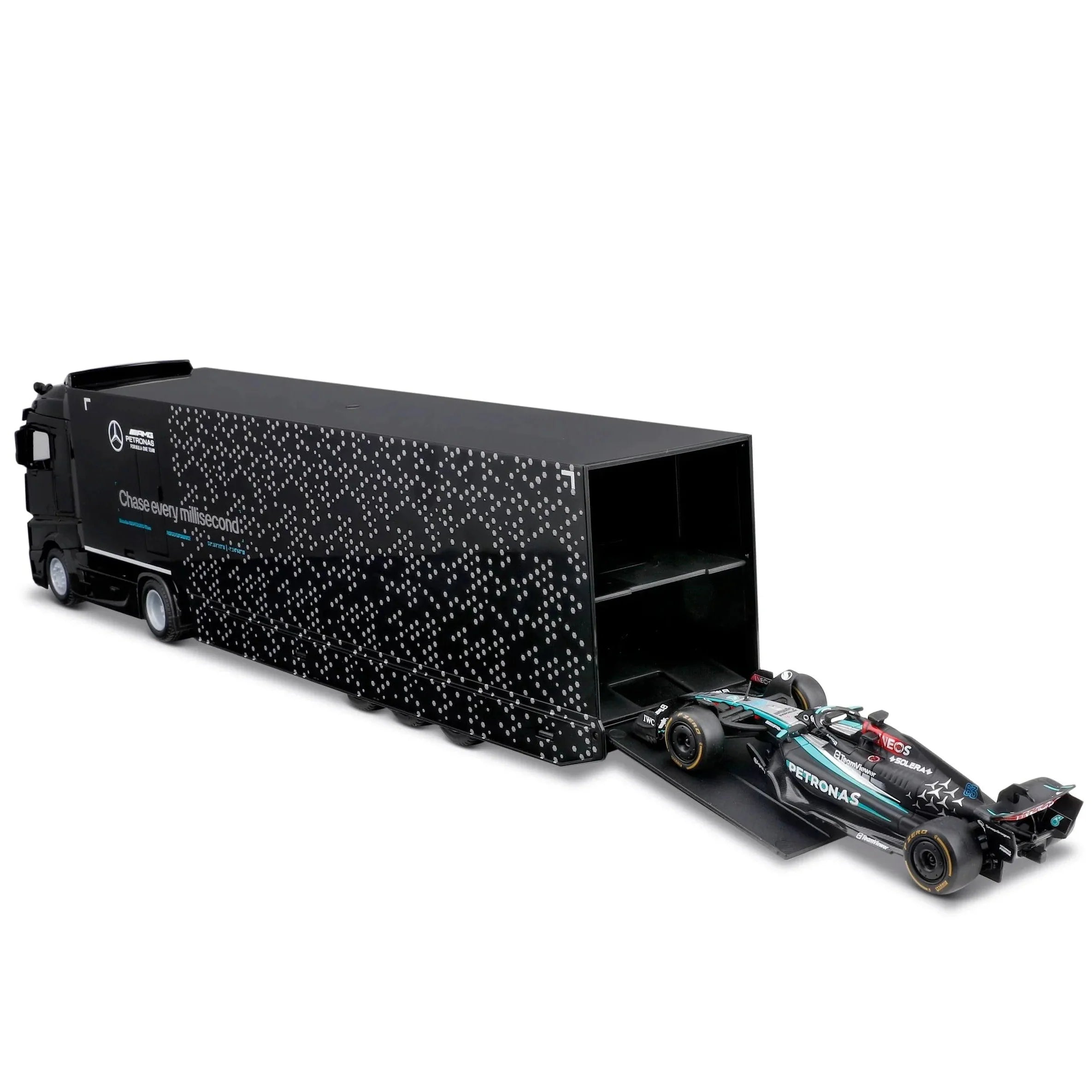 Bburago - 1/43 Scale Model - F1 Mercedes Amg Racing Transporter W15 2024 Russell