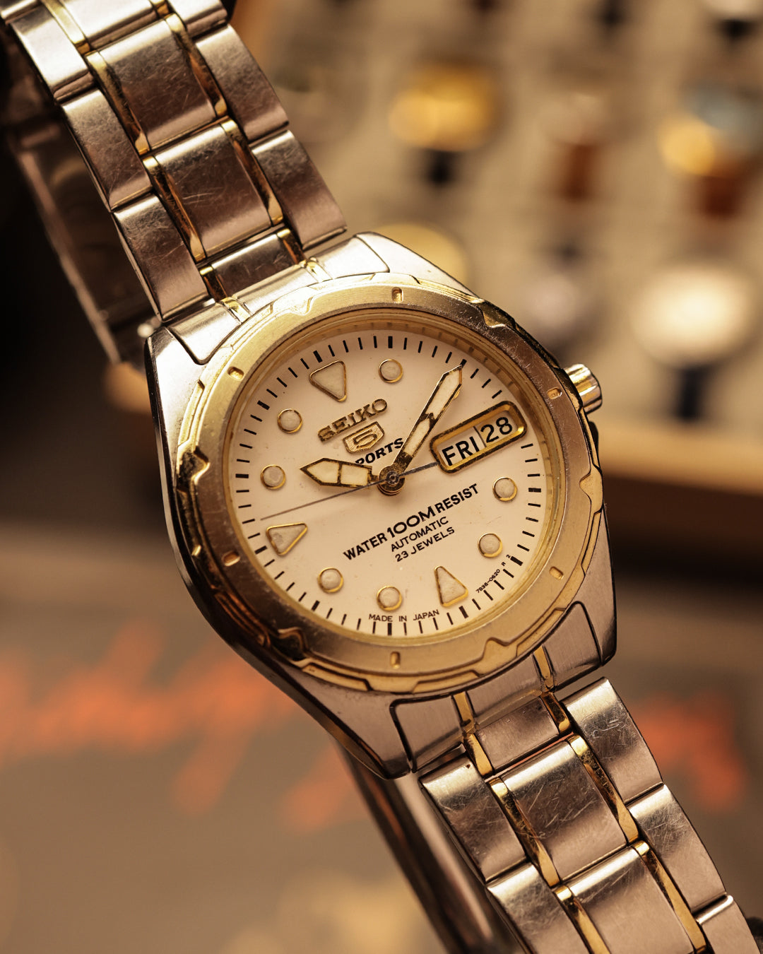 Seiko 5 Sports 7S36-0920 [35mm] Automatic (Two-Tone Steel)