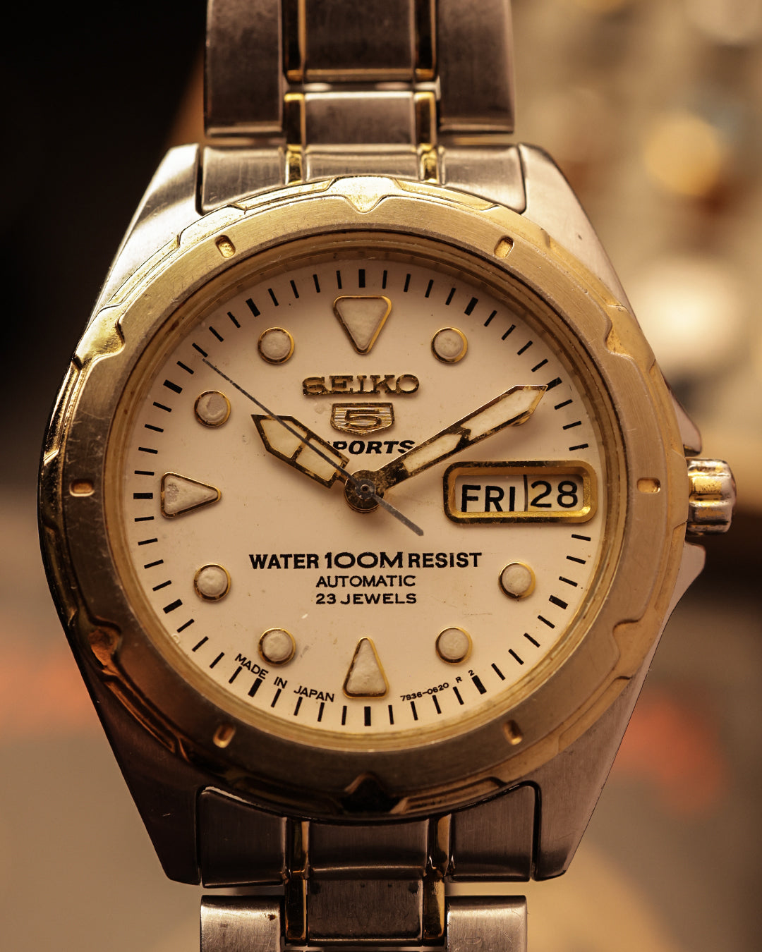 Seiko 5 Sports 7S36-0920 [35mm] Automatic (Two-Tone Steel)