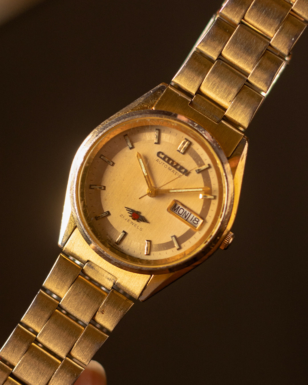 Citizen Gold-Tone | 21 Jewels [38mm] (Day-Date)