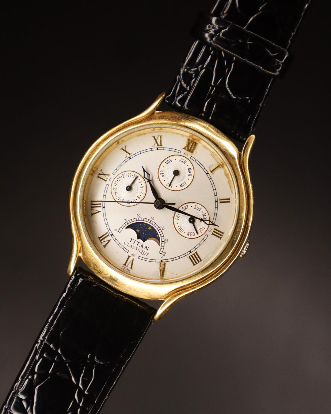 Buy Vintage Watch - Titan Classique Moonphase Multi-Function (Quartz ...