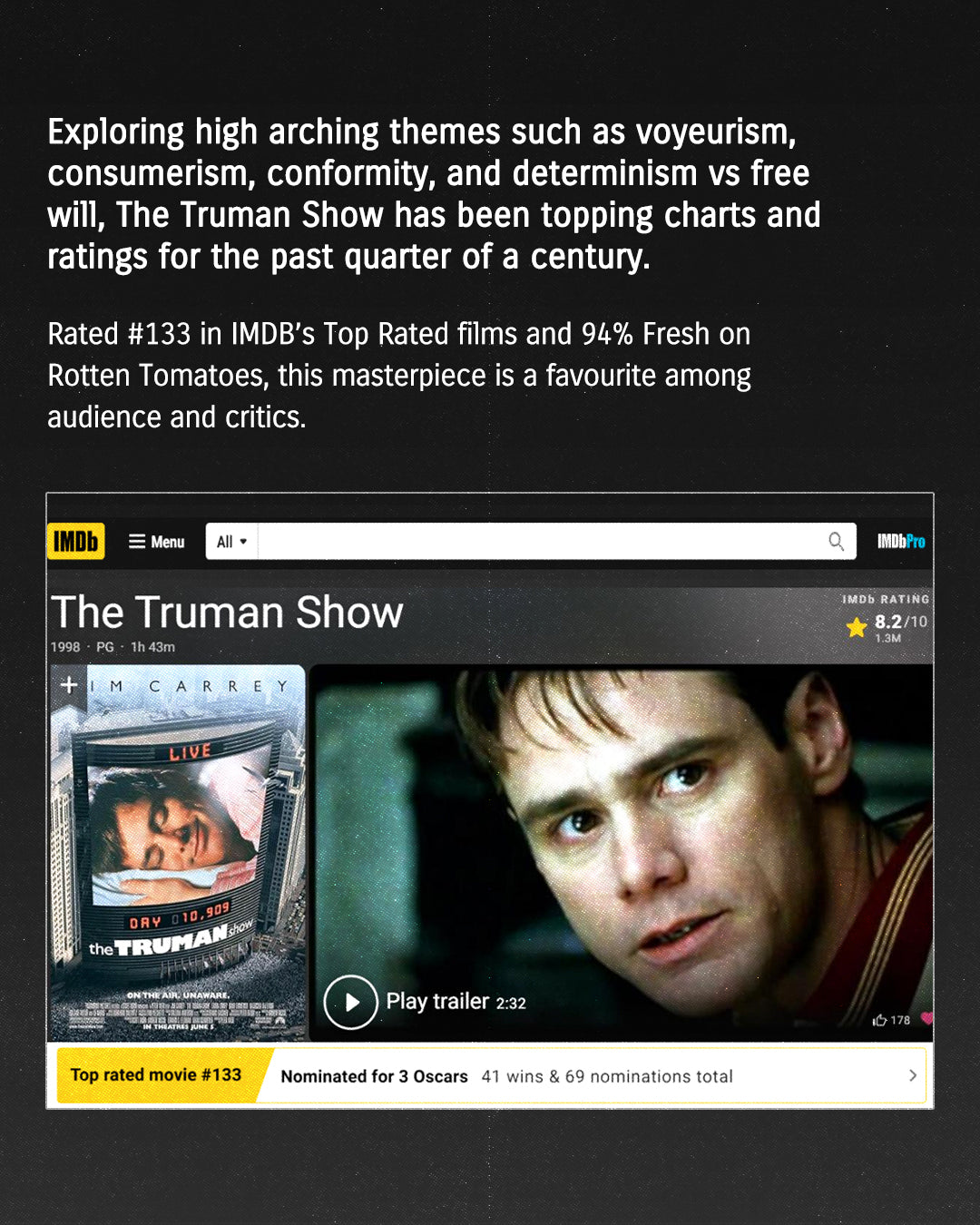 The Truman Show (1998) Film Screening at Records Coffee (Bandra) - July 19, 2025 | 7 PM Onwards