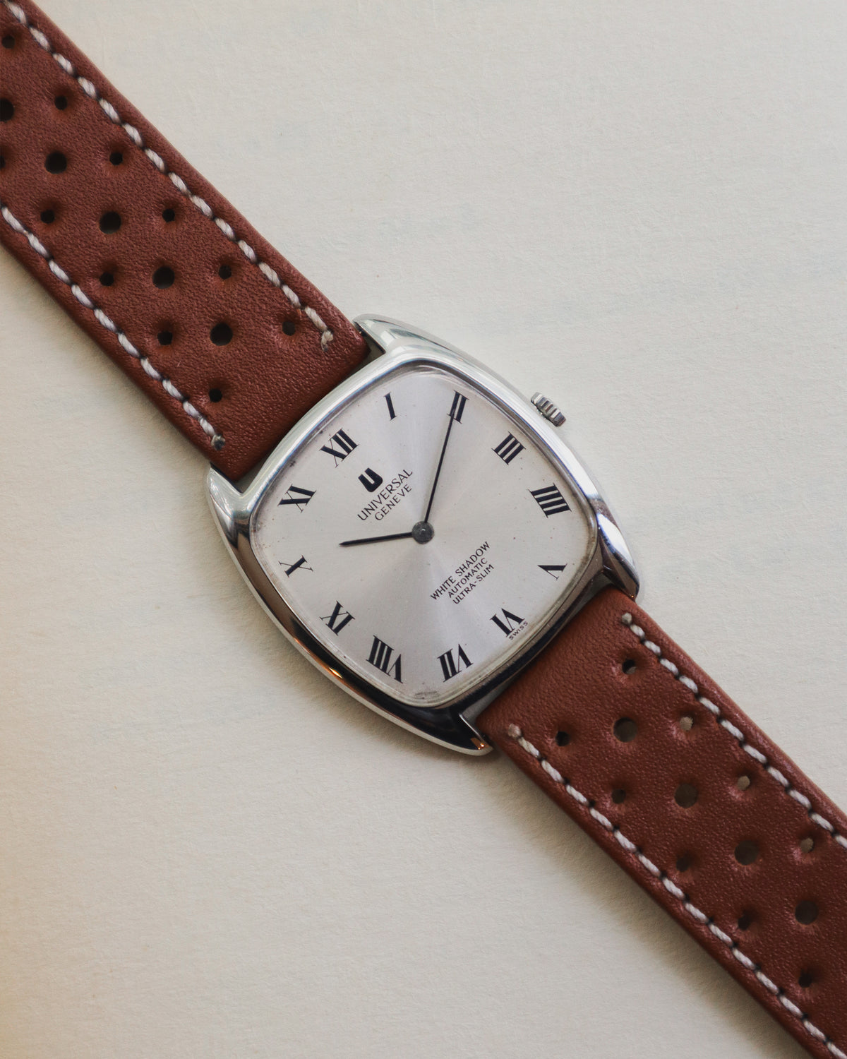 Montre Universal Genève White Shadow Automatic Microtor - Vintage 100% Originale - Suisse 1970s