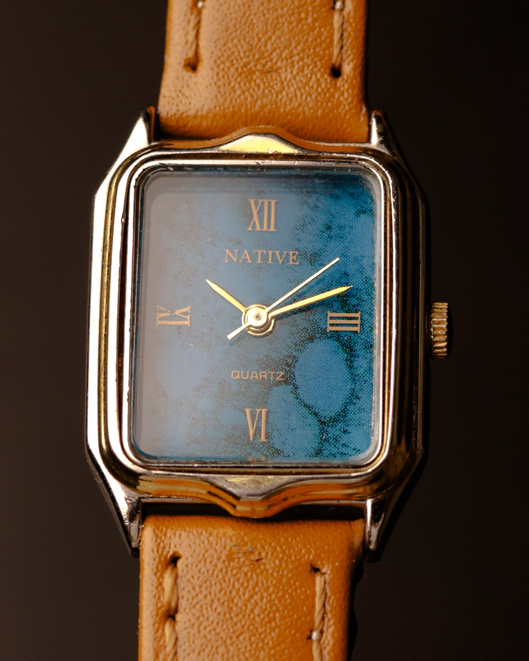 Native Quartz Women’s Watch – Marbled Blue Dial [17x20mm]