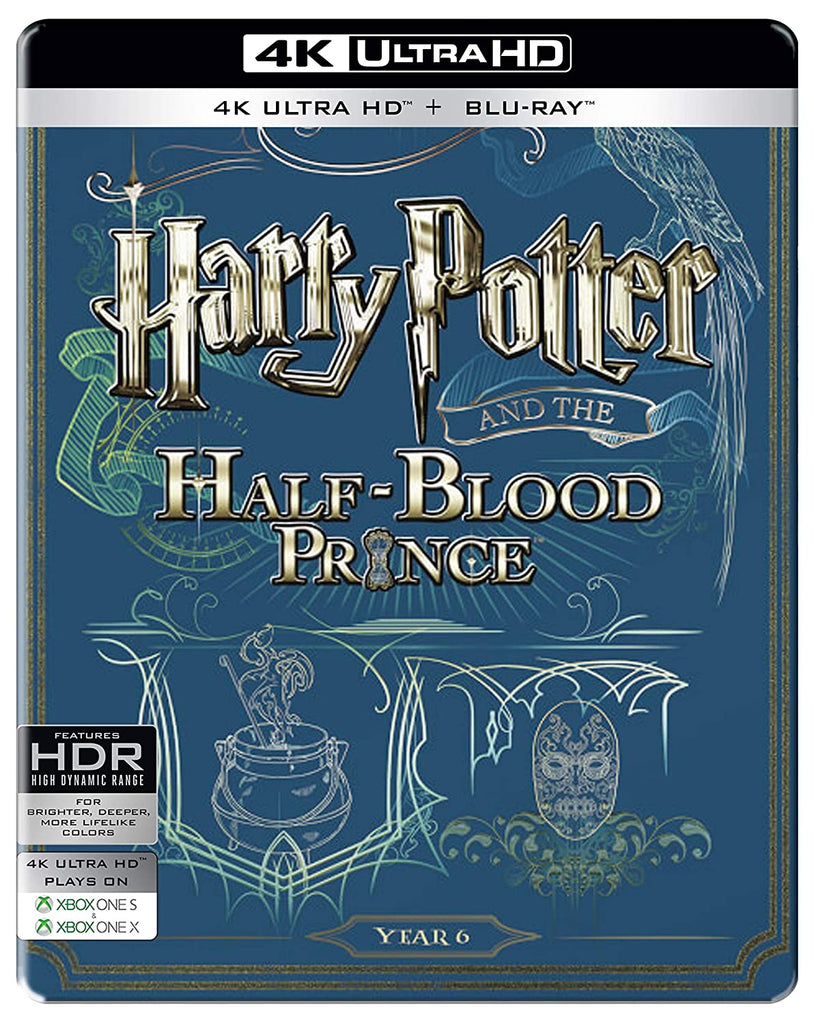 Harry Potter and the Half Blood Prince (2009) - Year 6 (Steelbook) (4K UHD & HD) (2-Disc) (Blu-Ray)