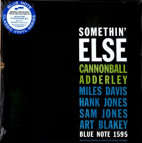 Cannonball Adderley – Somethin Else (Blue Note) (Arrives in 2 days)