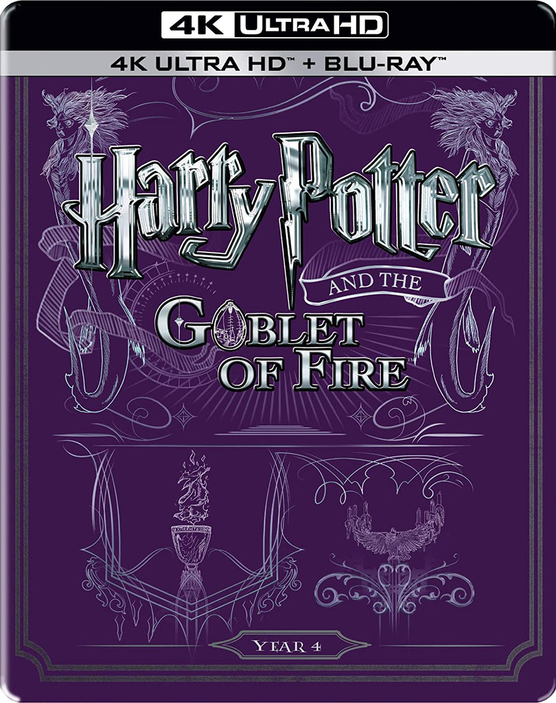 Harry Potter and the Goblet of Fire - Year 4 (2005) (Steelbook) (4K UHD & HD) (2-Disc) (Blu-Ray)