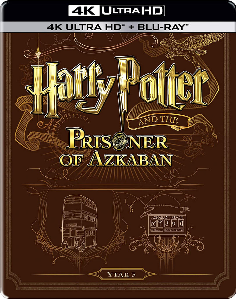 Harry Potter and the Prisoner of Azkaban (2004) - Year 3 (Steelbook) (4K UHD & HD) (2-Disc) (Blu-Ray)
