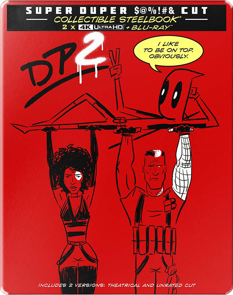 Deadpool 2 + Super Duper Cut (Unrated) (Steelbook) (4K UHD & HD) (3-Disc) (Blu-Ray)