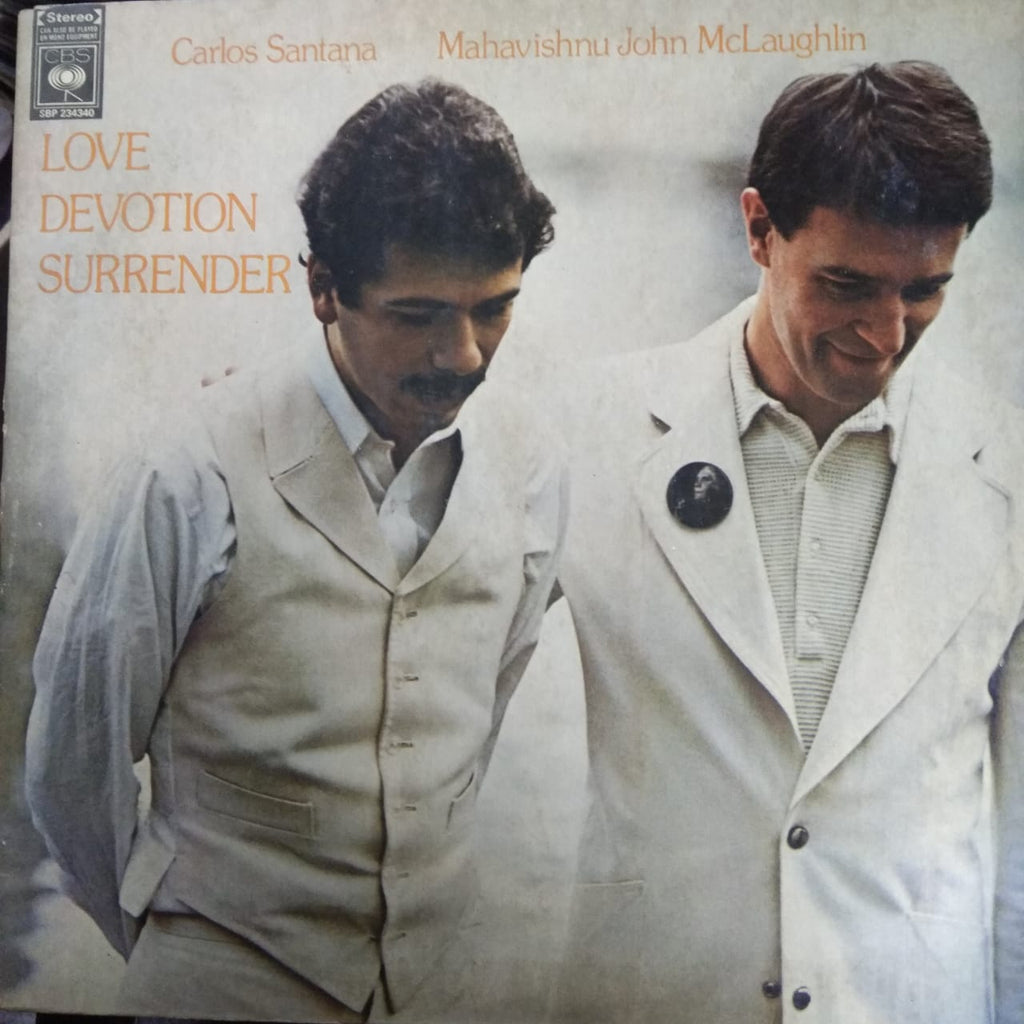 vinyl-love-devotion-surrender-by-carlos-santana-mahavishnu-john-mclaughlin-used-vinyl-vg