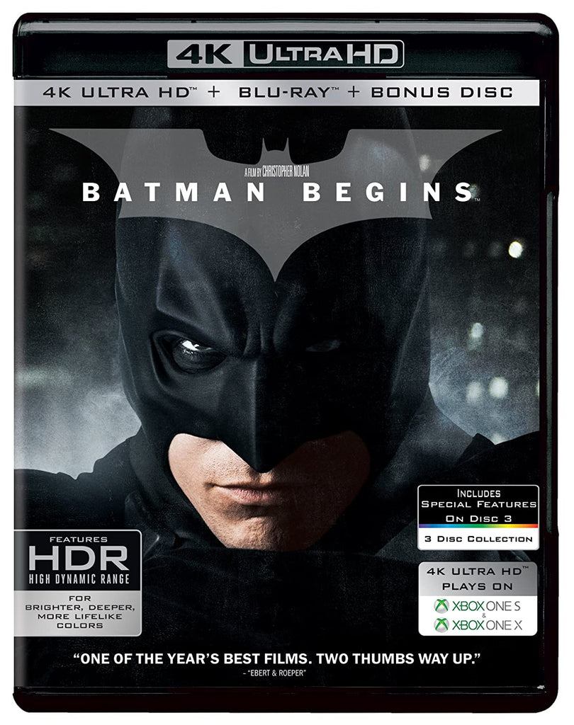 Batman Begins (4K UHD + HD + Bonus) (3-Disc Set) (Blu-Ray)