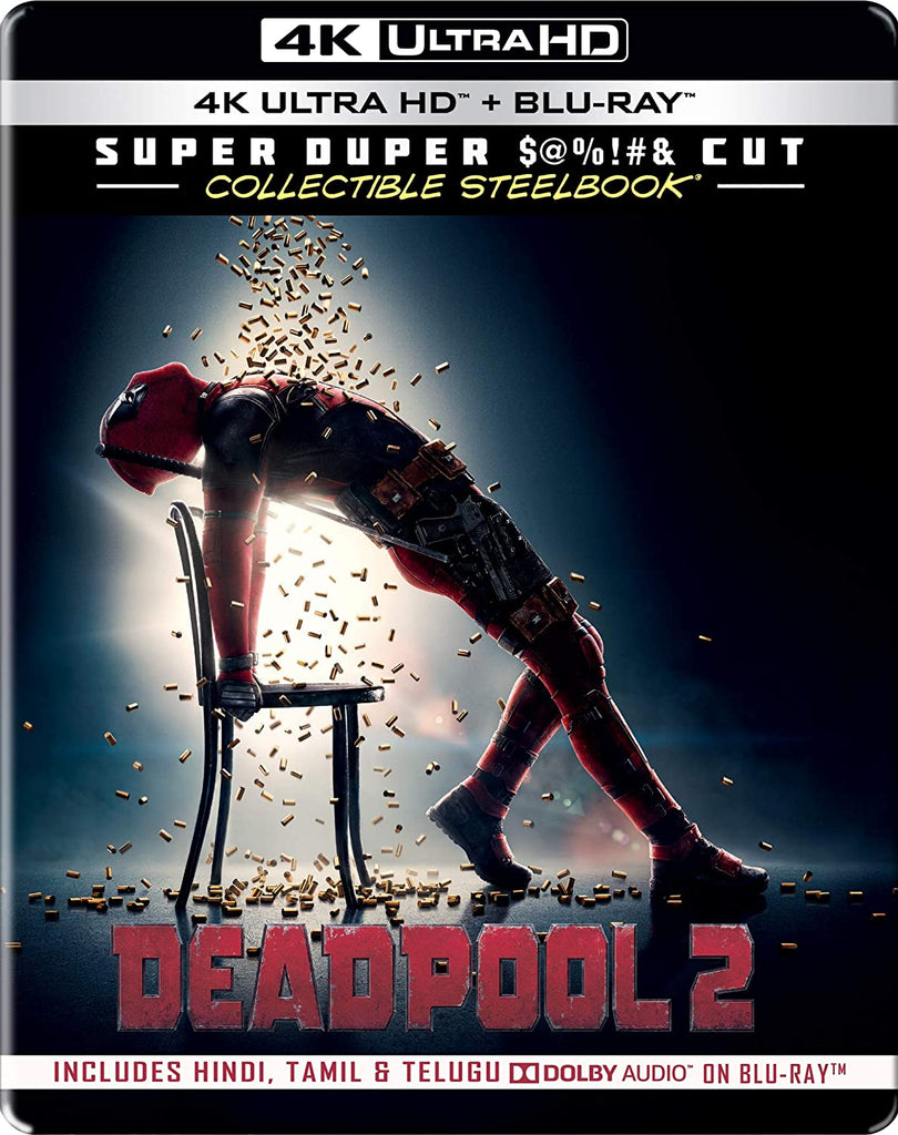 Deadpool 2 + Super Duper Cut (Theatrical & Unrated) (4K UHD & HD) (Limited Collectors Edition Steelbook) (3-Disc) (Blu-Ray)