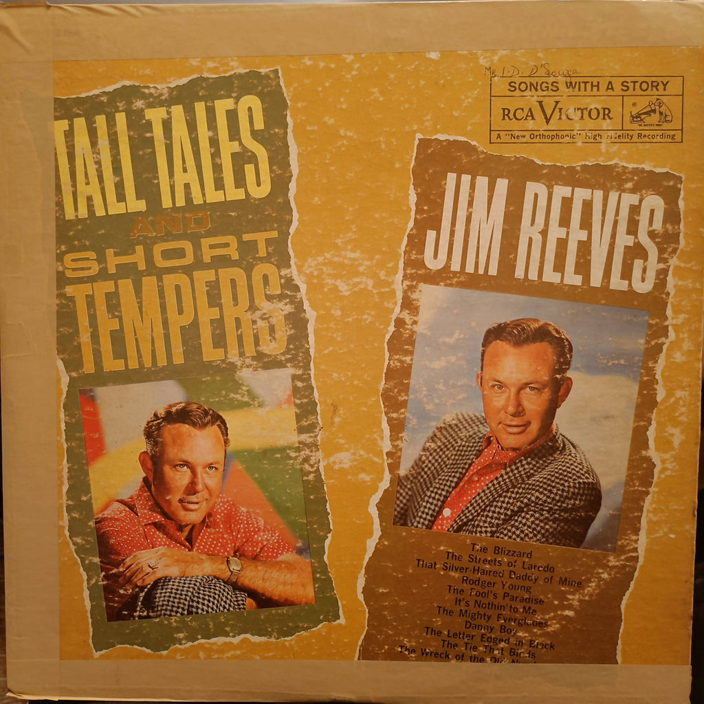 Jim Reeves – Tall Tales And Short Tempers (Used Vinyl - G) JS
