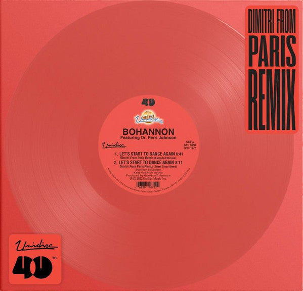 BOHANNON feat DR PERRI JOHNSON vs DIMITRI FROM PARIS - Let's Start To Dance Again (Pre-Order)