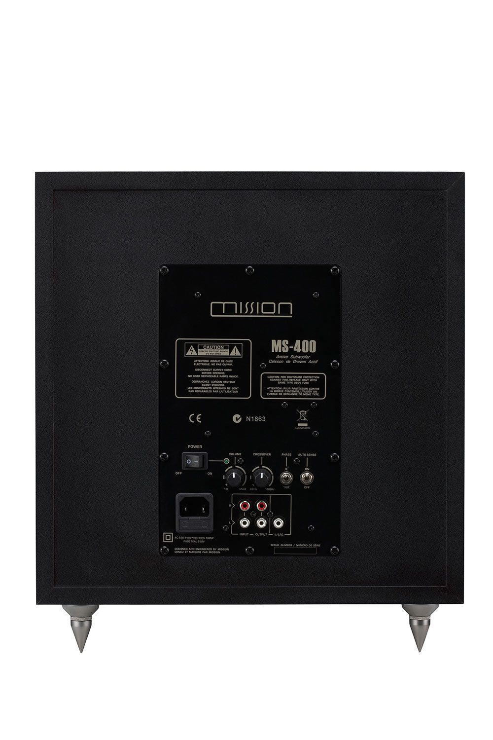 Mission Ms-400 Sub Speaker Black Wood