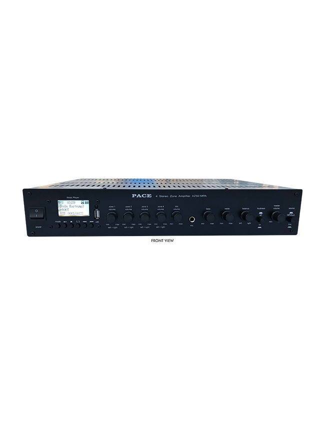 PACE 4Z50 MPA (4 Stereo Zone Amplifier with USB Card Reader) – The ...
