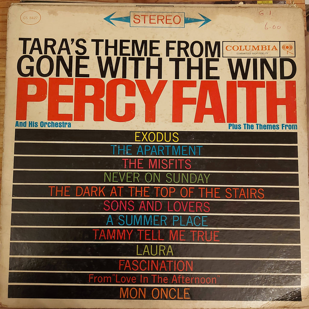 Percy Faith And His Orchestra – Tara's Theme From "Gone With The Wind" And Other Movie Themes (Used Vinyl - VG+)