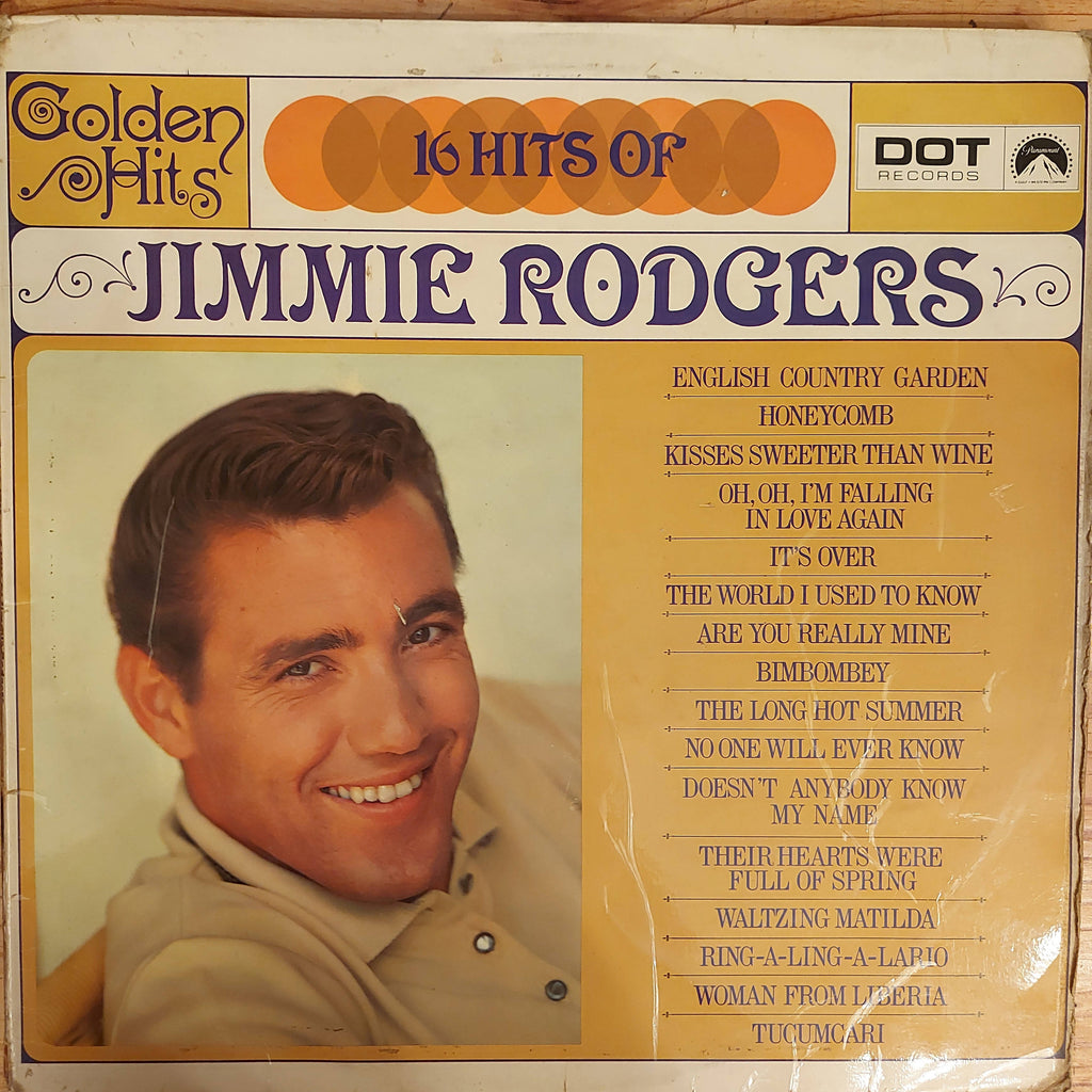 Jimmie Rodgers (2) – 16 Hits Of Jimmie Rodgers (Used Vinyl - VG)