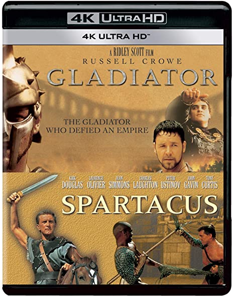 2-War Movies Collection: Gladiator + Spartacus (4K UHD) (2-Disc Set) (Blu-Ray)