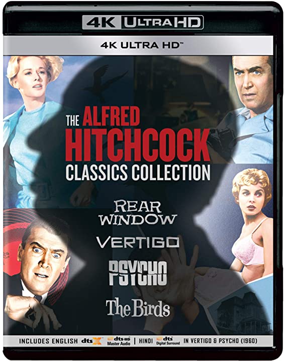 The Alfred Hitchcock: Classics Collection (4 Movies) - Rear Window + Vertigo + Psycho + The Birds (Blu-Ray)