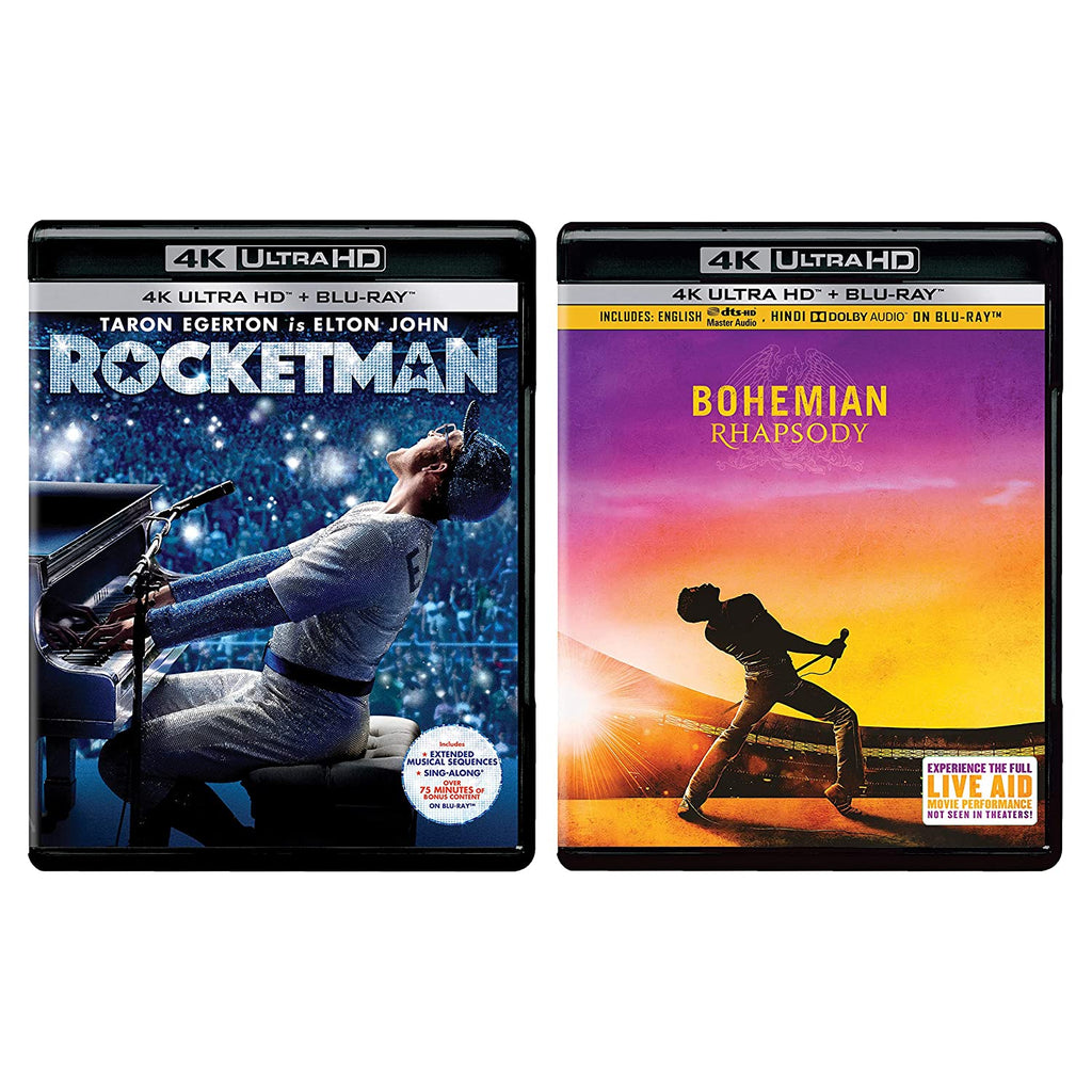 Bohemian Rhapsody & Rocketman (Steelbook) (4K UHD & HD) (Blu-Ray)