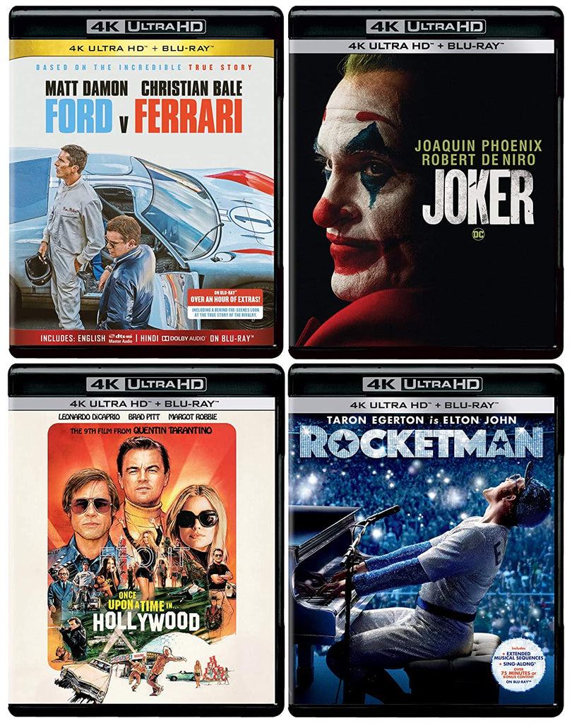Oscar Winners: 4 Movies Collection - Ford V Ferrari + Joker + Once Upon a Time in Hollywood + Rocketman (Blu-Ray)