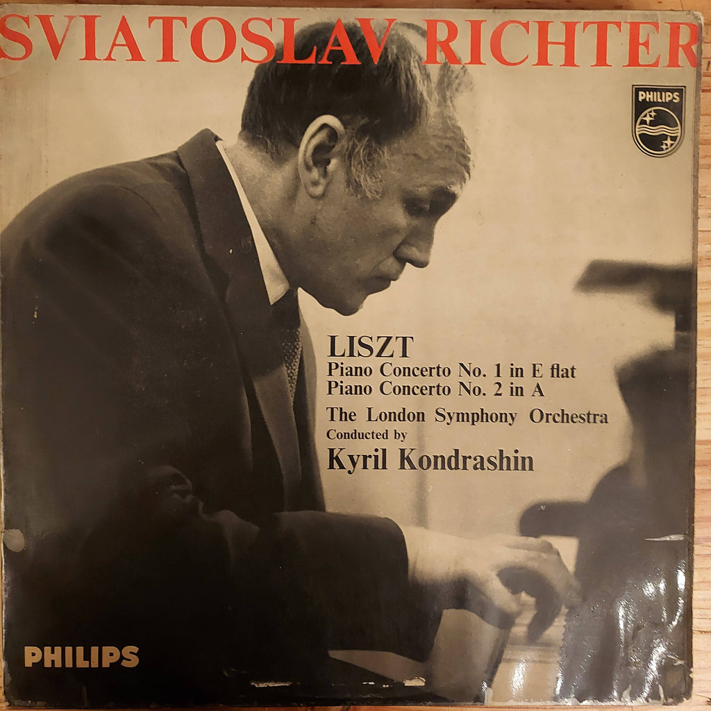 Sviatoslav Richter, Liszt, The London Symphony Orchestra Conducted By Kyril Kondrashin – Piano Concerto No. 1 In E Flat / Piano Concerto No. 2 In A (Used Vinyl - VG)