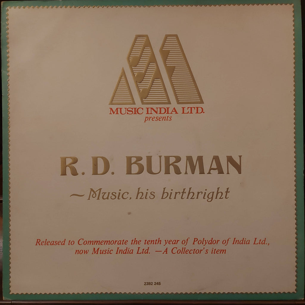 R. D. Burman – Music, His Birthright (Used Vinyl - VG+)