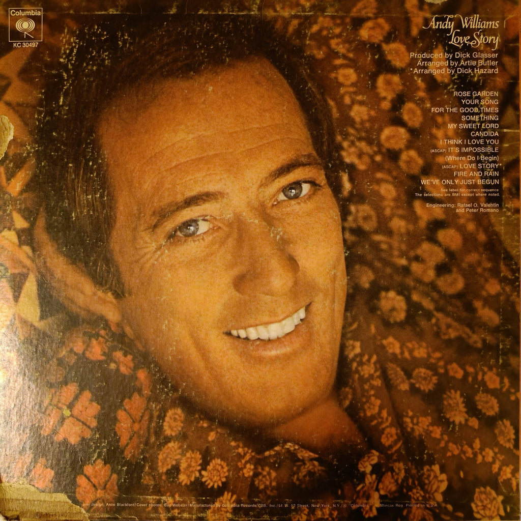 Andy Williams – Love Story (Used Vinyl - VG)
