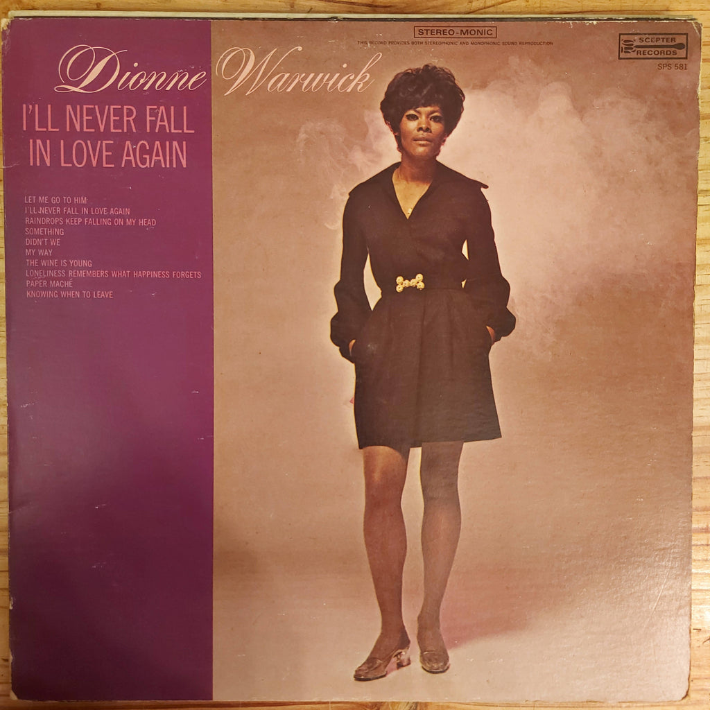 Dionne Warwick – I'll Never Fall In Love Again (Used Vinyl - VG)